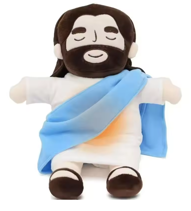 Peluche Jésus Apaisant™ – Peluche Anti Stress qui Respire et Joue de la Musique pour enfant | Meilleur jouet 2025
