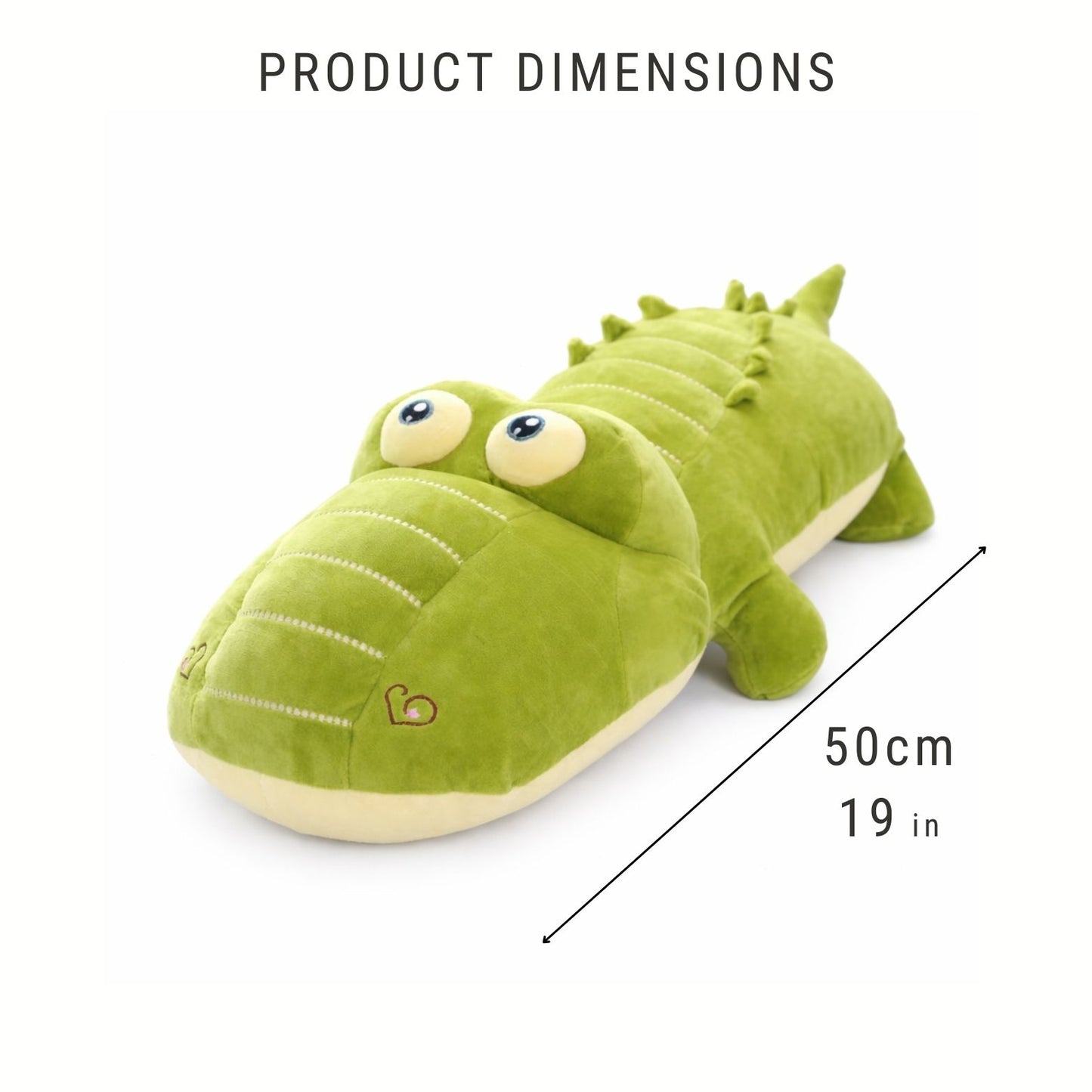 Krokodil Kuscheltier Extra Weich 40–50 cm | Kinder Plüschkissen