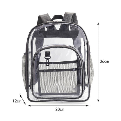 Clear Backpack – See-Through Waterproof PVC Bag for School & Everyday