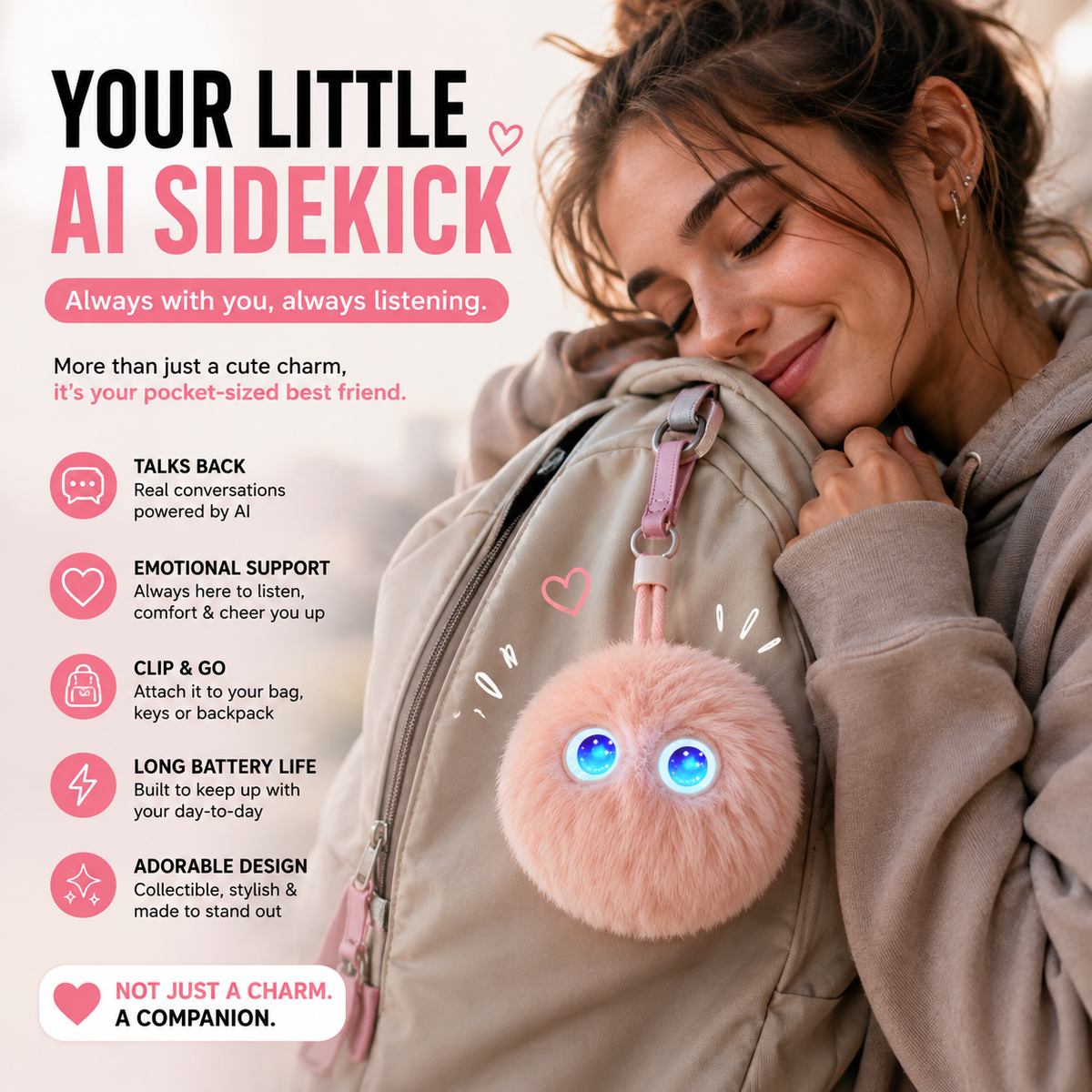 AI Talking Bag Charm — Your Companion That Talks Back