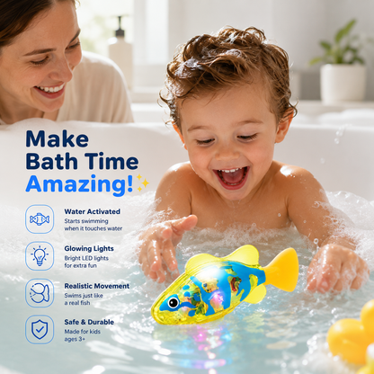 GlowSwim™ Interactive Bath Fish – Premium Light-Up Swimming Bath Toy