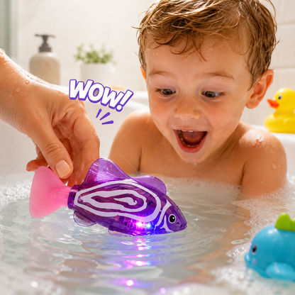 GlowSwim™ Interactive Bath Fish – Premium Light-Up Swimming Bath Toy