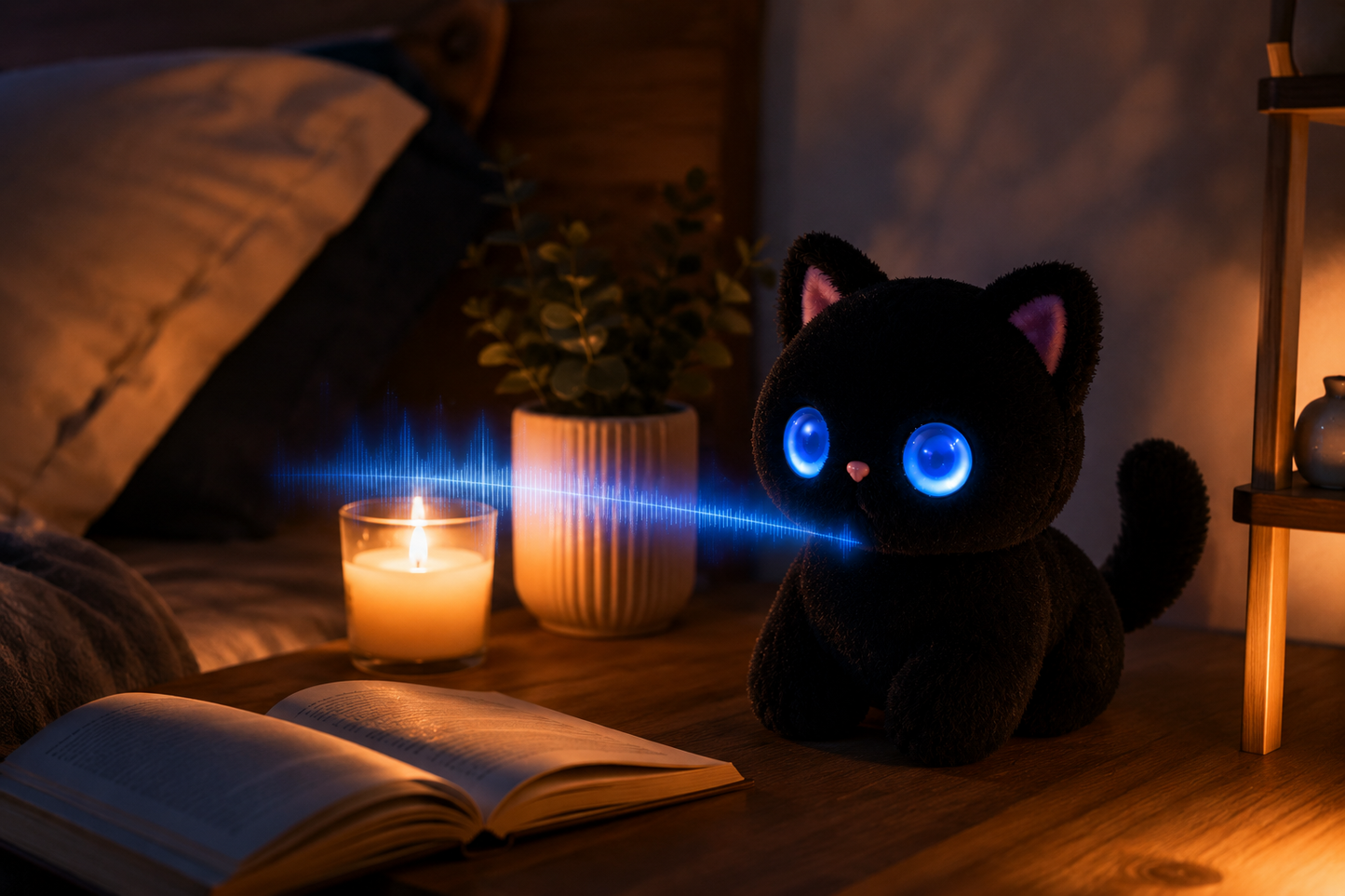 Salem — The Night Owl AI Companion Cat (Black)