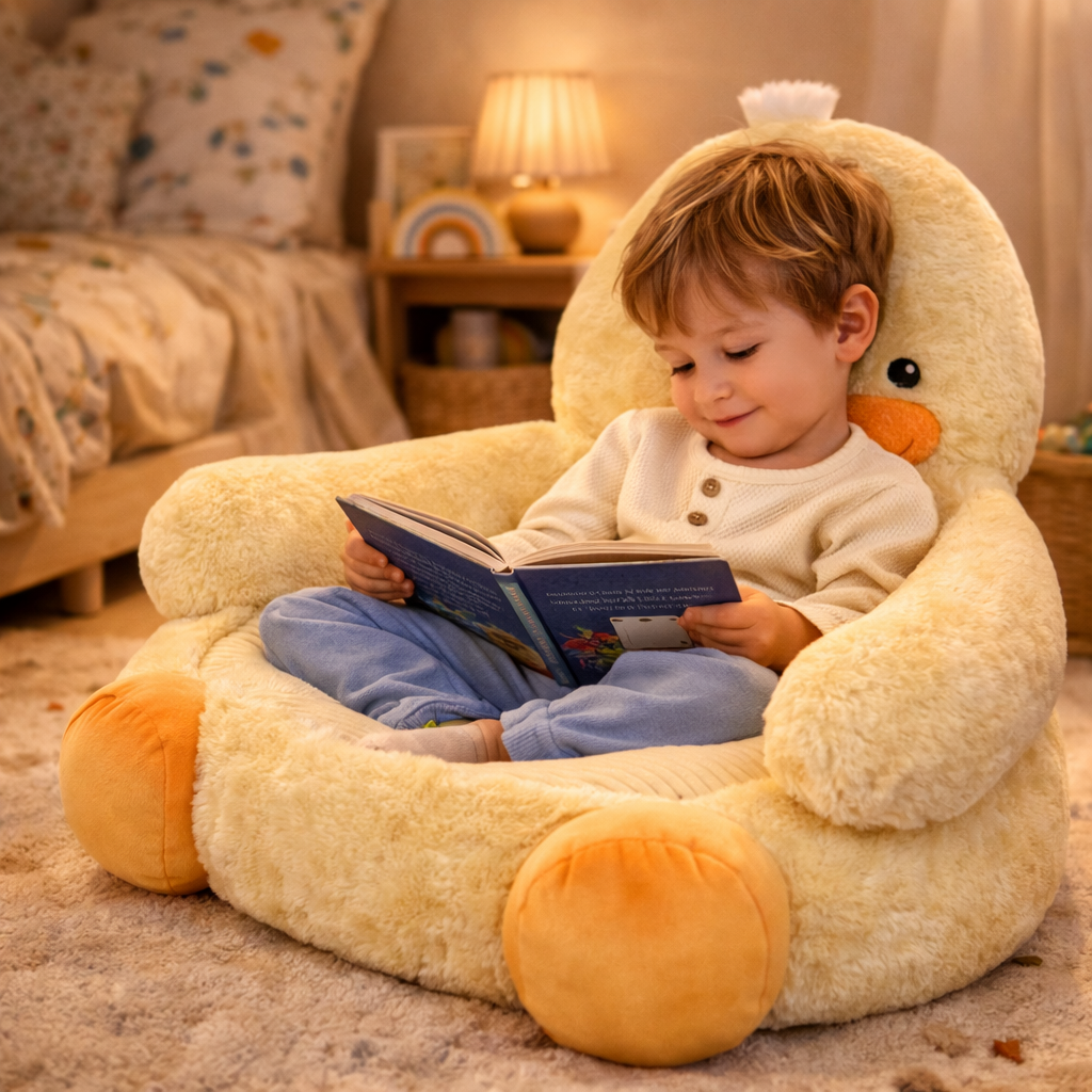 CozyDuck™ – Poltrona de Pelúcia Pato Ultra Confortável