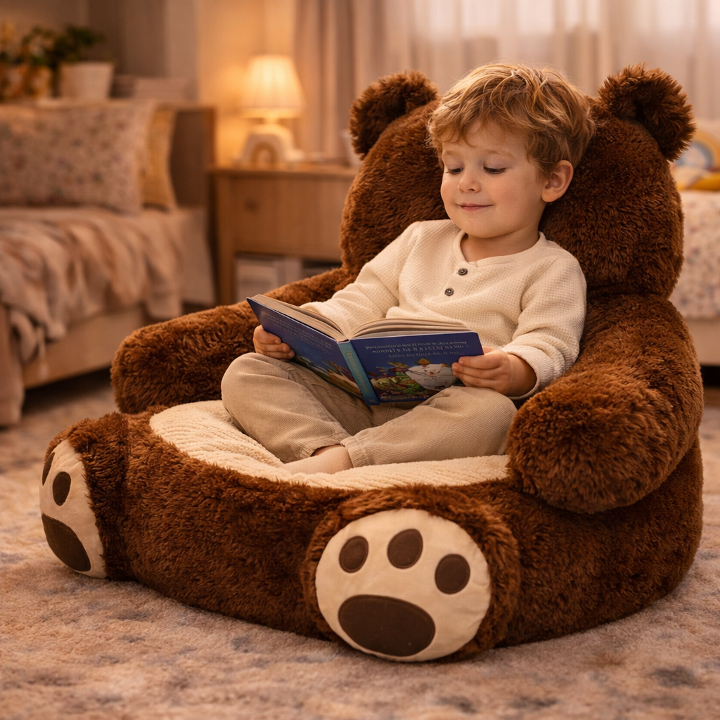CozyBear™ – Ultra Soft Bear Plush Chair for Kids
