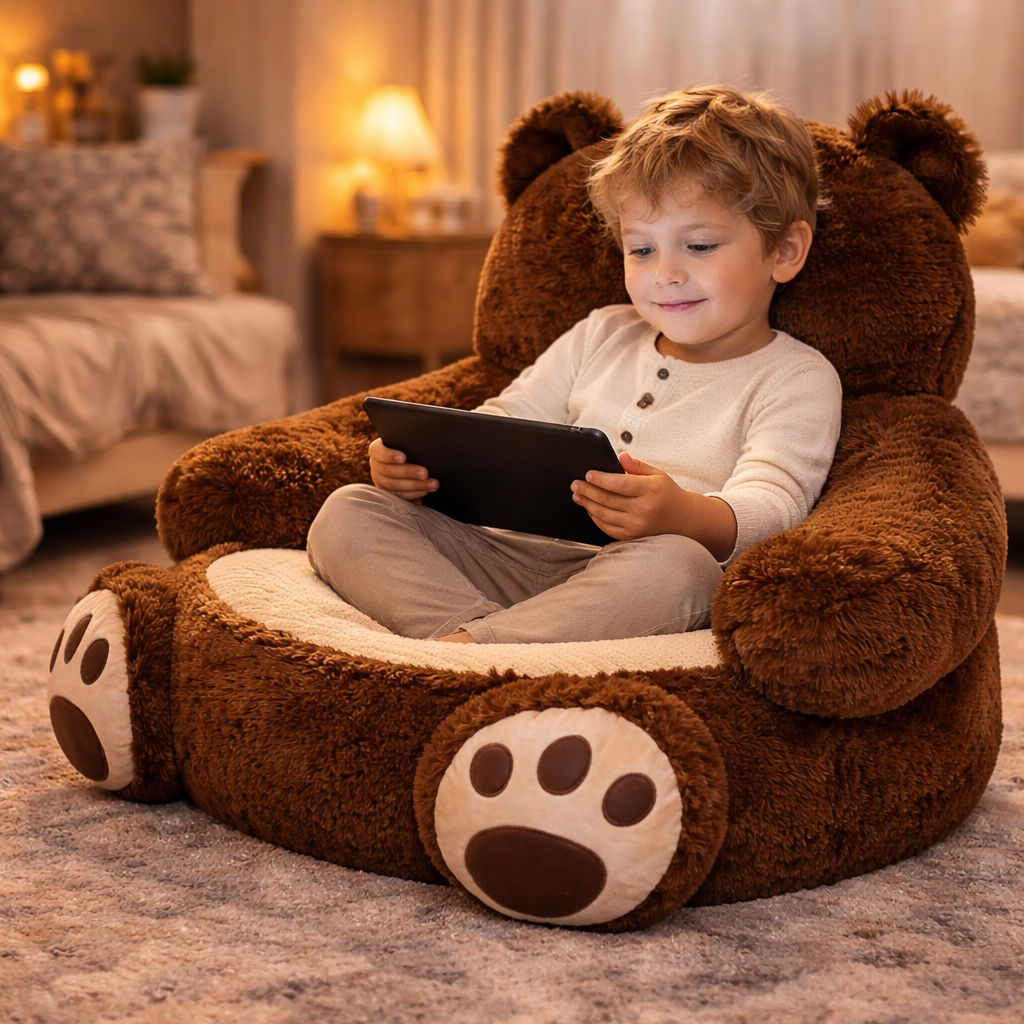 CozyBear™ – Ultra Soft Bear Plush Chair for Kids