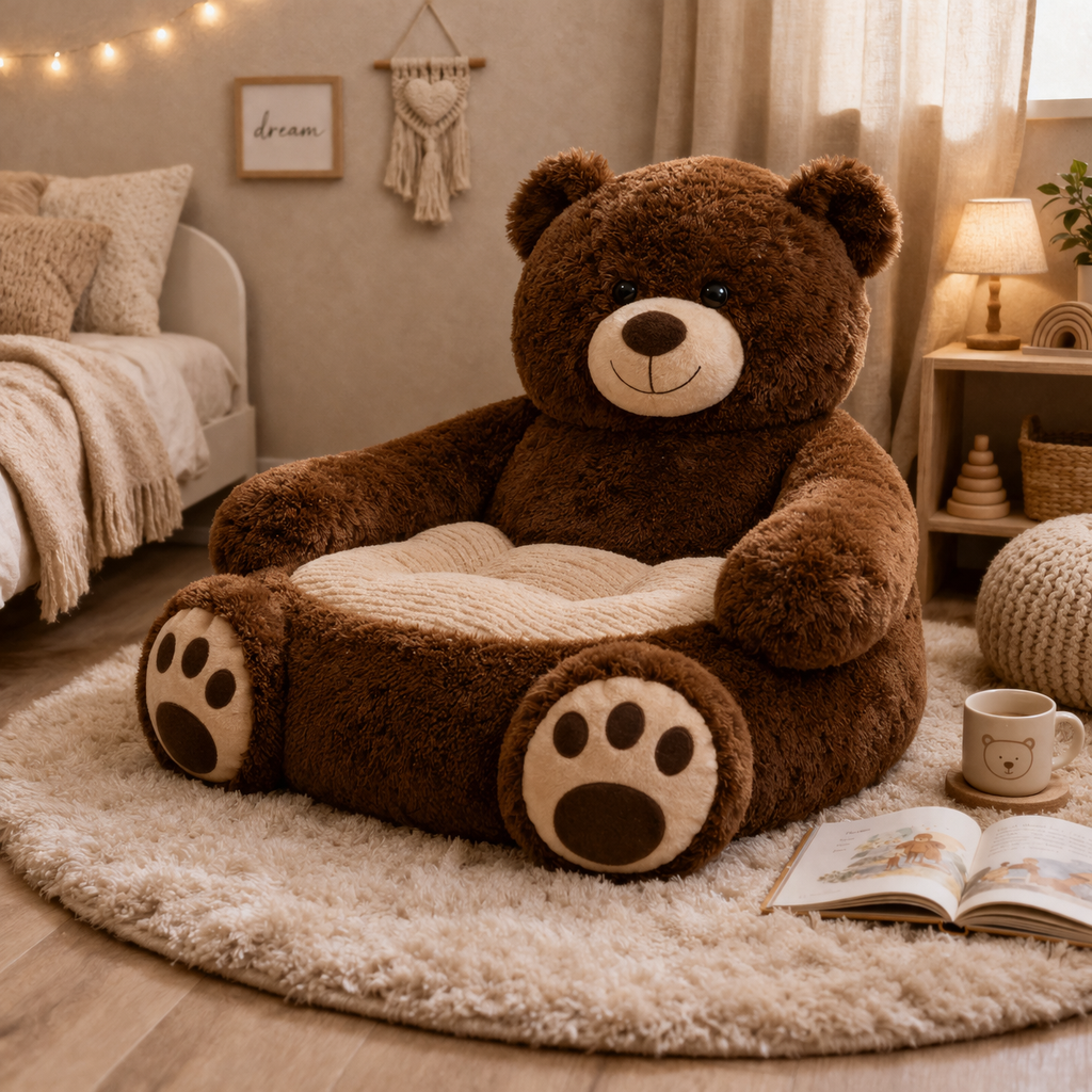 CozyBear™ – Ultra Soft Bear Plush Chair for Kids