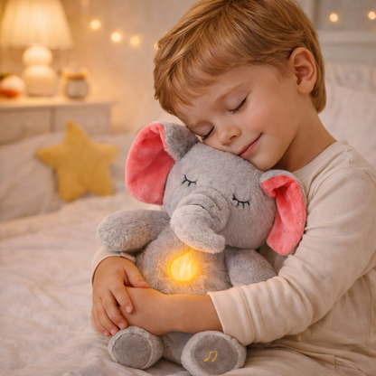 Peluche Éléphant Qui Respire & Musique – Doudou Apaisant Sommeil