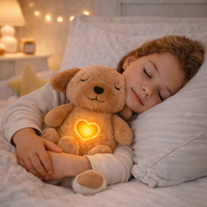 Oddychający pluszak Piesek z muzyką – Uspokajający przytulak do snu