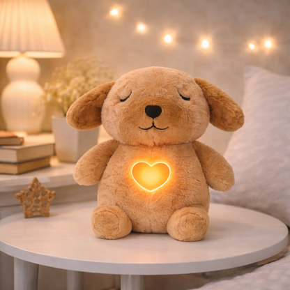 Oddychający pluszak Piesek z muzyką – Uspokajający przytulak do snu