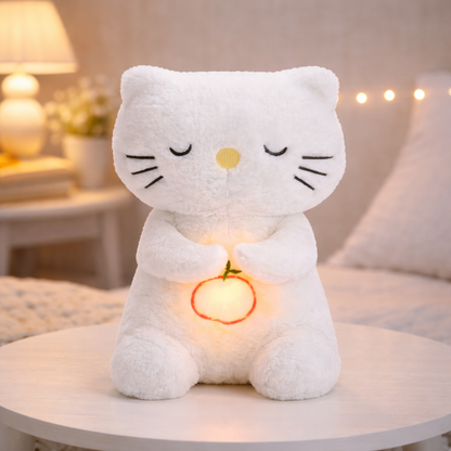 Peluche Chat Qui Respire & Musique – Doudou Apaisant Sommeil
