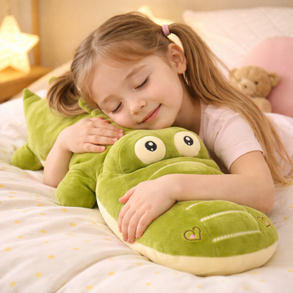 Krokodil Kuscheltier Extra Weich 40–50 cm | Kinder Plüschkissen