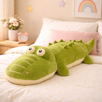 Krokodil Kuscheltier Extra Weich 40–50 cm | Kinder Plüschkissen