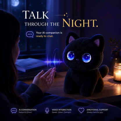 Salem — The Night Owl AI Companion Cat (Black)