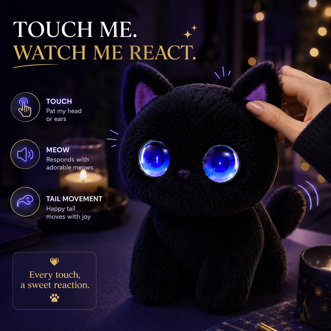 Salem — The Night Owl AI Companion Cat (Black)