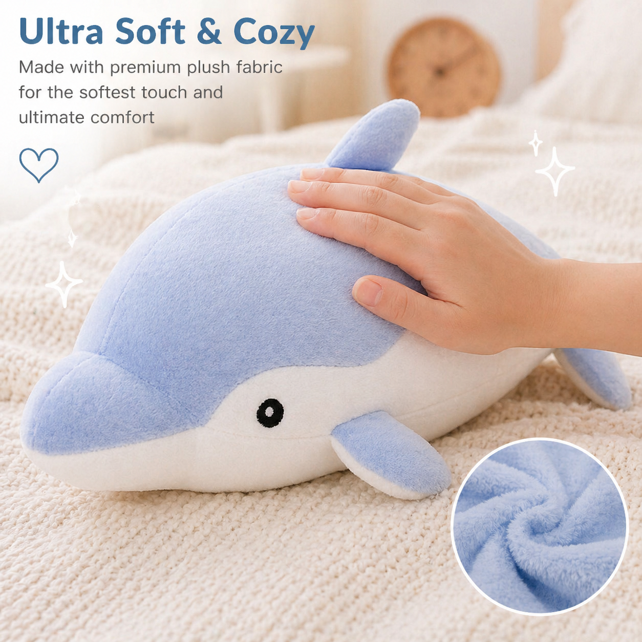 Soft Blue Dolphin Plush