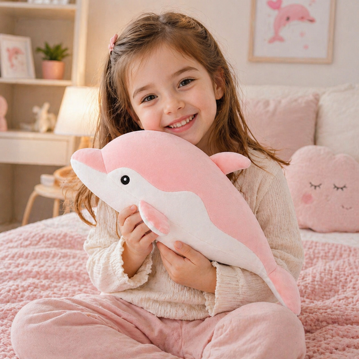 Soft Pink Dolphin Plush