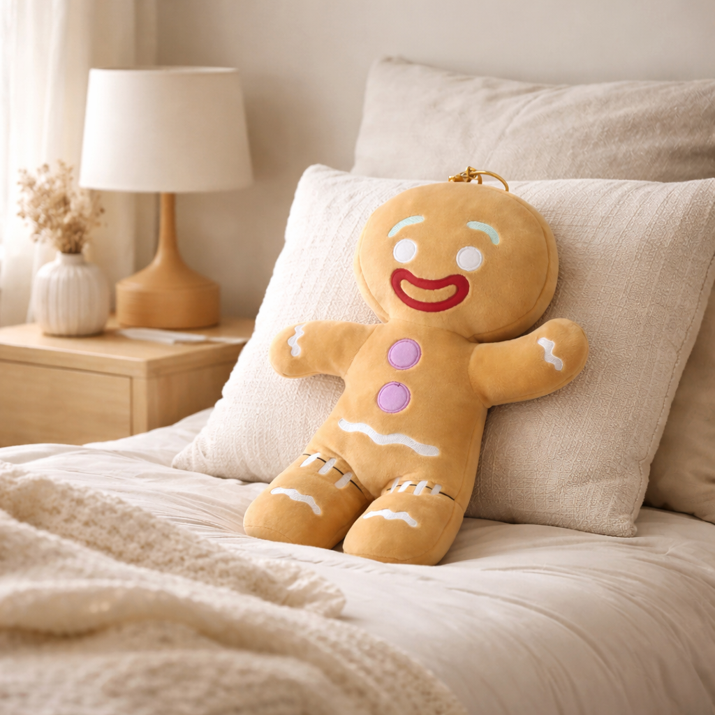 Lebkuchenmann Plüschtier – Weiche Kuschelpuppe & Deko-Geschenk (25–55 cm)