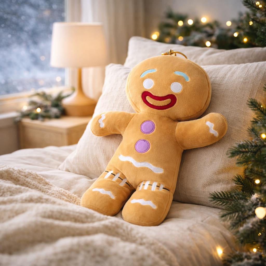 Lebkuchenmann Plüschtier – Weiche Kuschelpuppe & Deko-Geschenk (25–55 cm)
