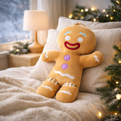 Lebkuchenmann Plüschtier – Weiche Kuschelpuppe & Deko-Geschenk (25–55 cm)