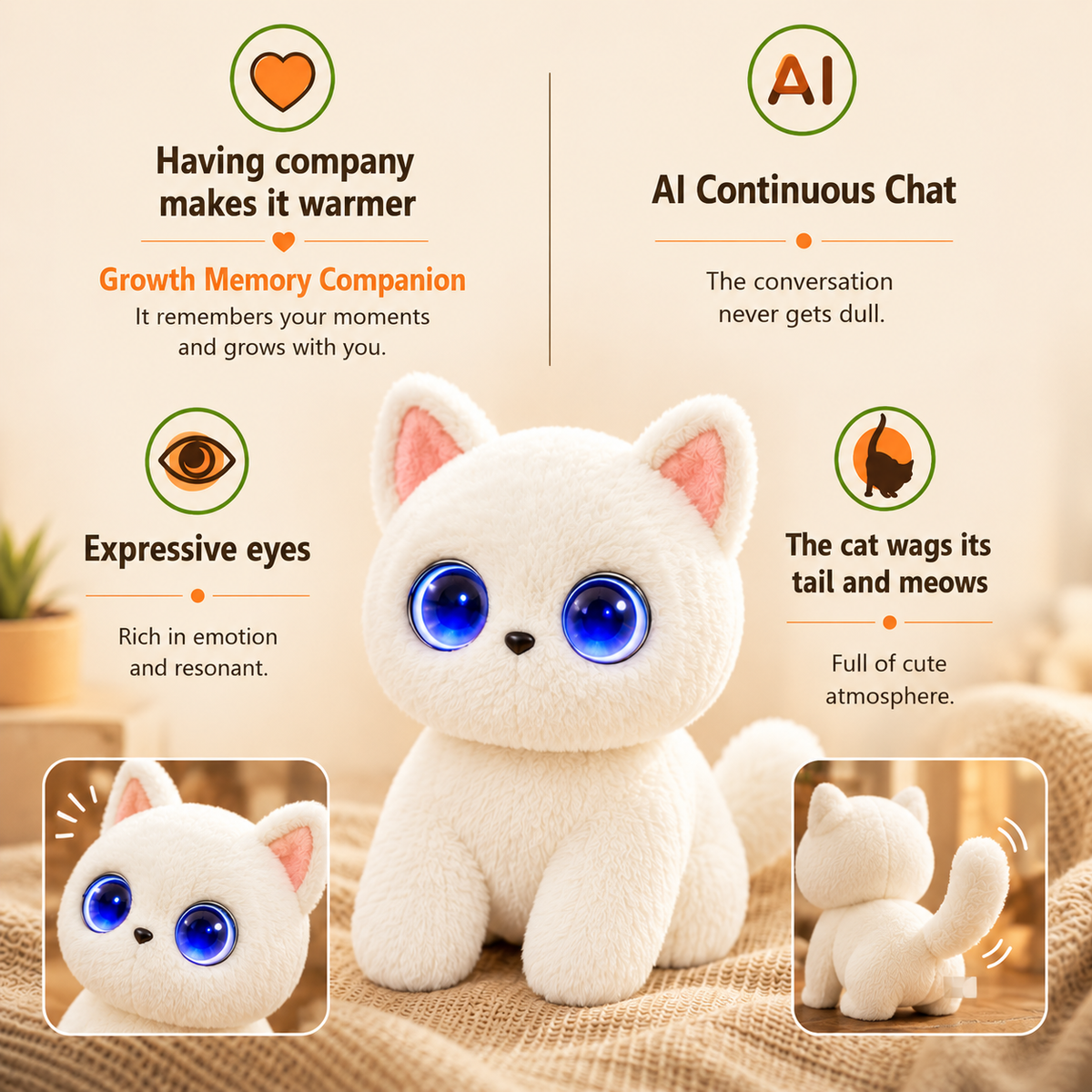 Mochi — The Chatterbox AI Companion Cat (Calico)