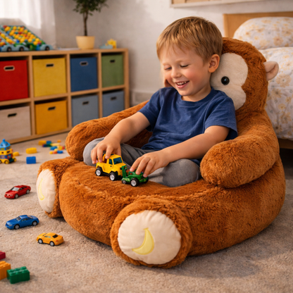 CozyMonkey™ Poltrona de Pelúcia – Conforto Ultra Macio