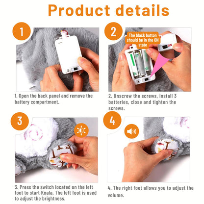 Oddychający pluszak Piesek z muzyką – Uspokajający przytulak do snu