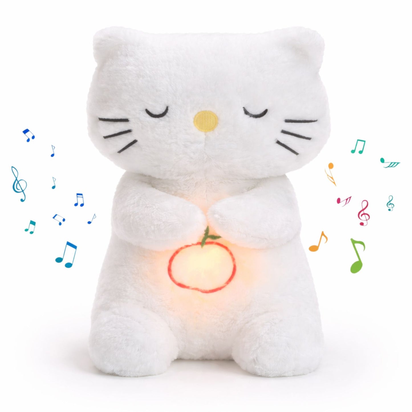 Peluche Chat Qui Respire & Musique – Doudou Apaisant Sommeil
