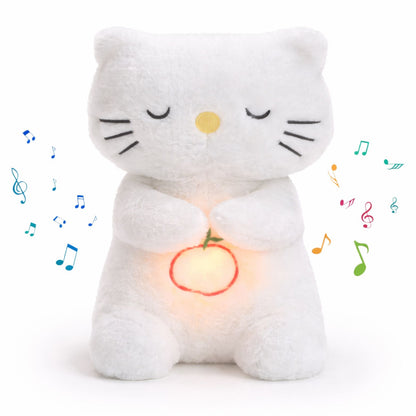 Peluche Chat Qui Respire & Musique – Doudou Apaisant Sommeil