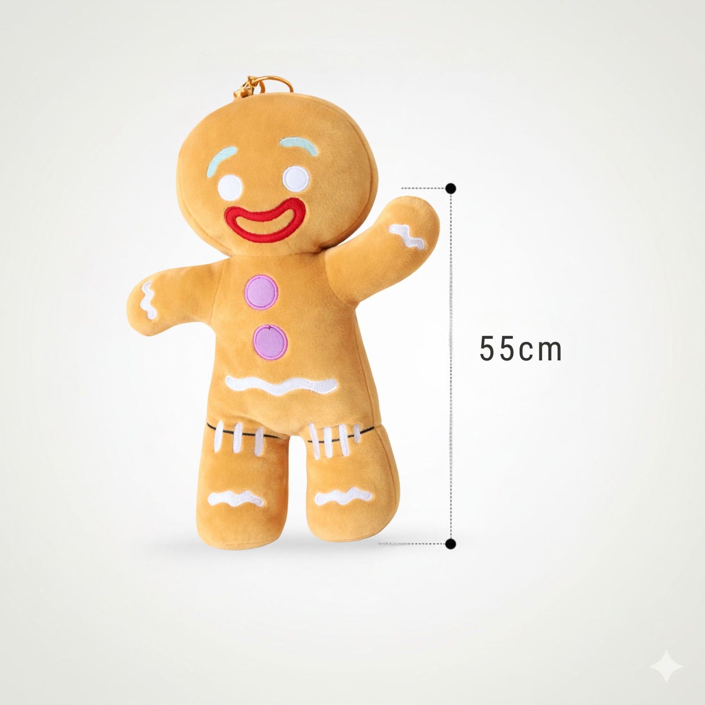 Lebkuchenmann Plüschtier – Weiche Kuschelpuppe & Deko-Geschenk (25–55 cm)