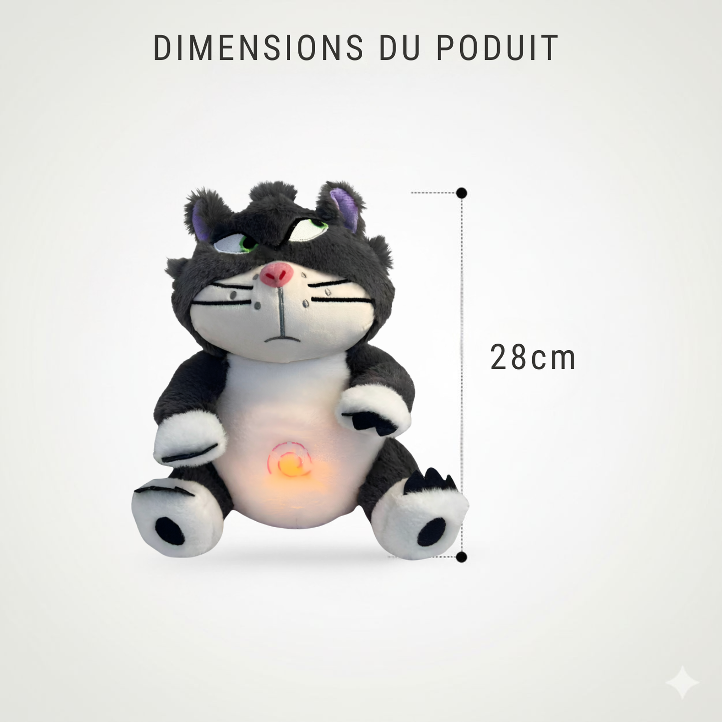 Peluche Anti-Stress qui Respire (Lumière & Musique) 