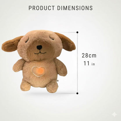 Oddychający pluszak Piesek z muzyką – Uspokajający przytulak do snu