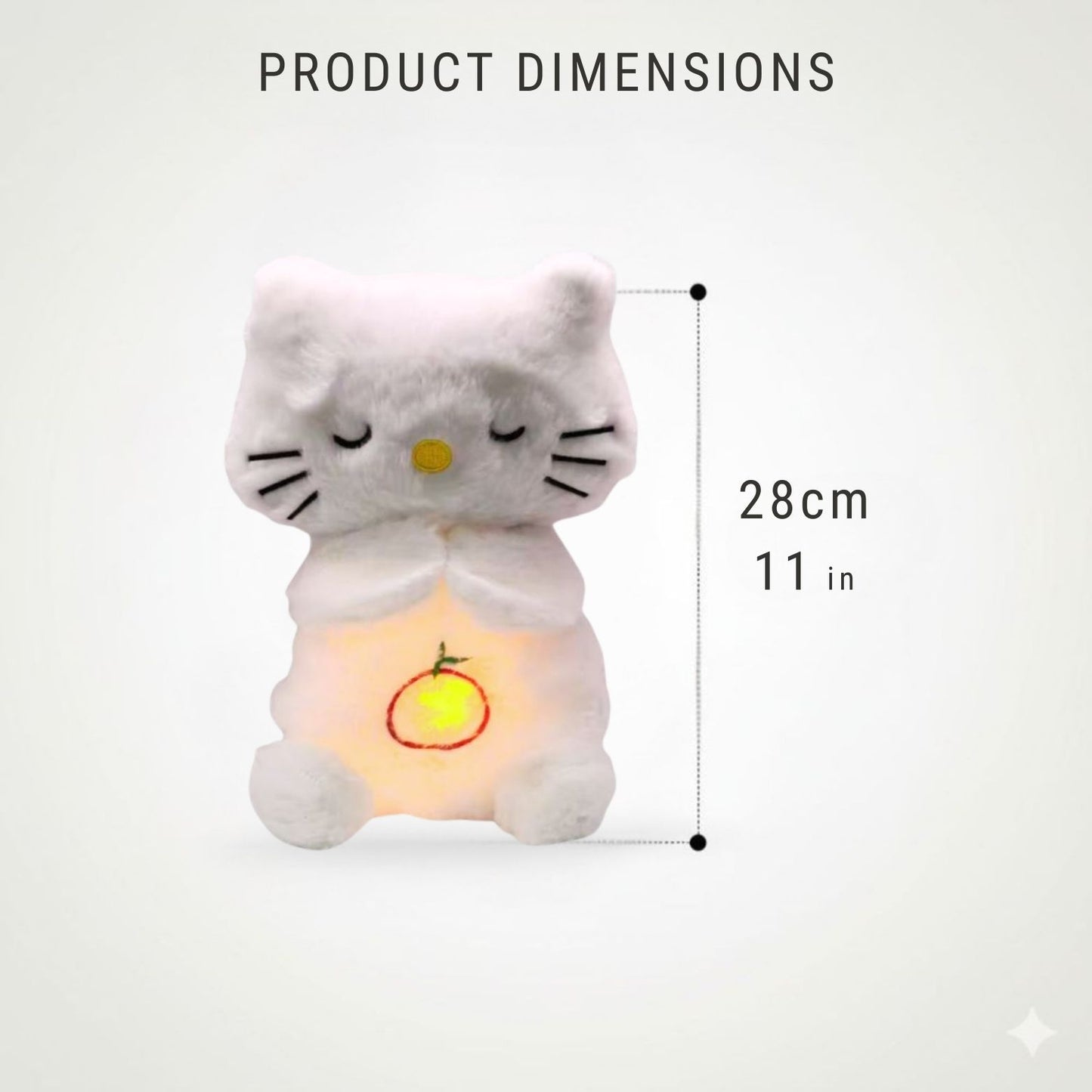 Peluche Chat Qui Respire & Musique – Doudou Apaisant Sommeil