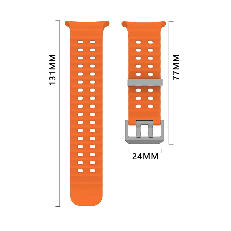 Silicone watch straps