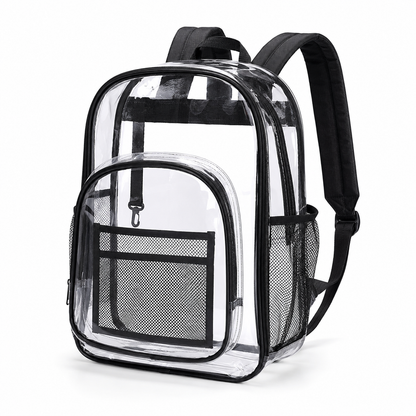 Clear Backpack – See-Through Waterproof PVC Bag for School & Everyday