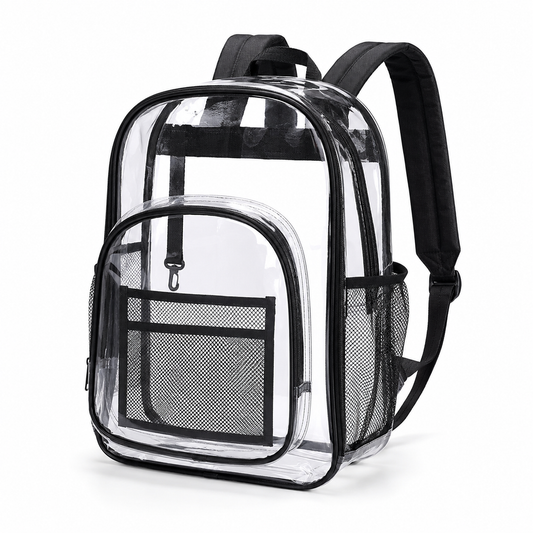 Clear Backpack – See-Through Waterproof PVC Bag for School & Everyday