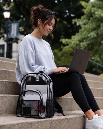 Clear Backpack – See-Through Waterproof PVC Bag for School & Everyday