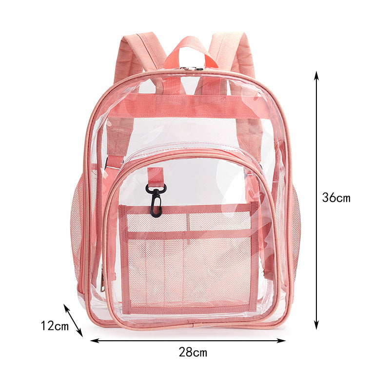 Clear Backpack – See-Through Waterproof PVC Bag for School & Everyday