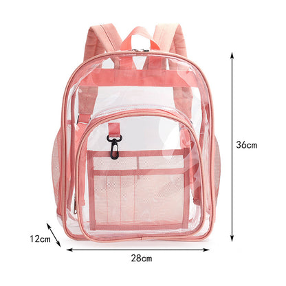 Clear Backpack – See-Through Waterproof PVC Bag for School & Everyday