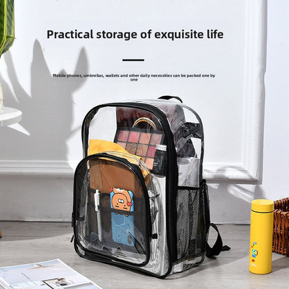 Clear Backpack – See-Through Waterproof PVC Bag for School & Everyday