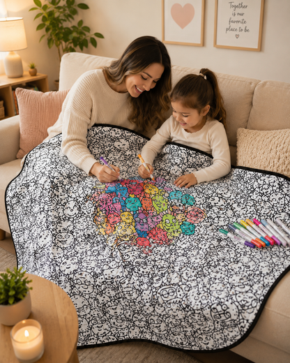 Creative Doodle Blanket™ – Reusable Coloring Blanket for Kids