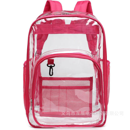 Clear Backpack – See-Through Waterproof PVC Bag for School & Everyday