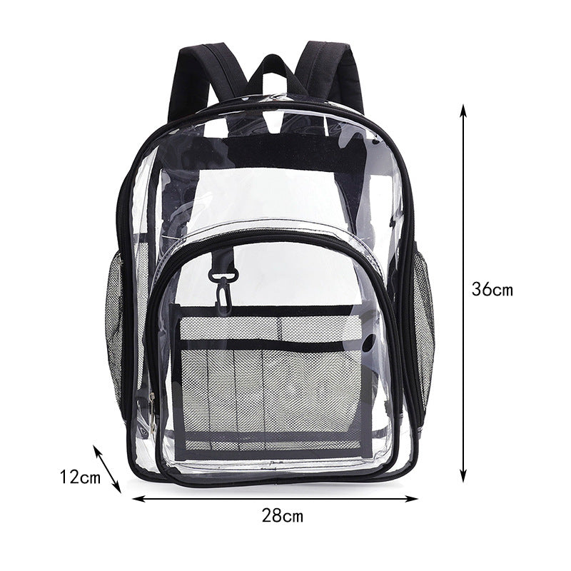 Clear Backpack – See-Through Waterproof PVC Bag for School & Everyday