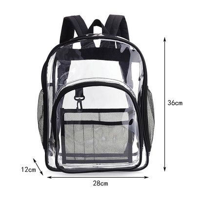Clear Backpack – See-Through Waterproof PVC Bag for School & Everyday