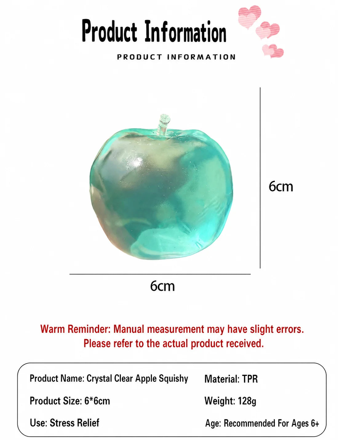 Apple Sensory Squishy Stress Toy