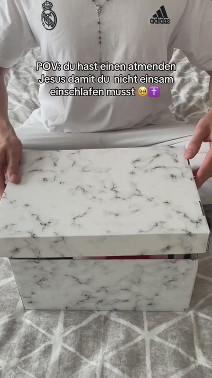 Calming Jesus Plush™ – Plush that Breathes & Plays Music | Christian Gift for Christmas & Baptism