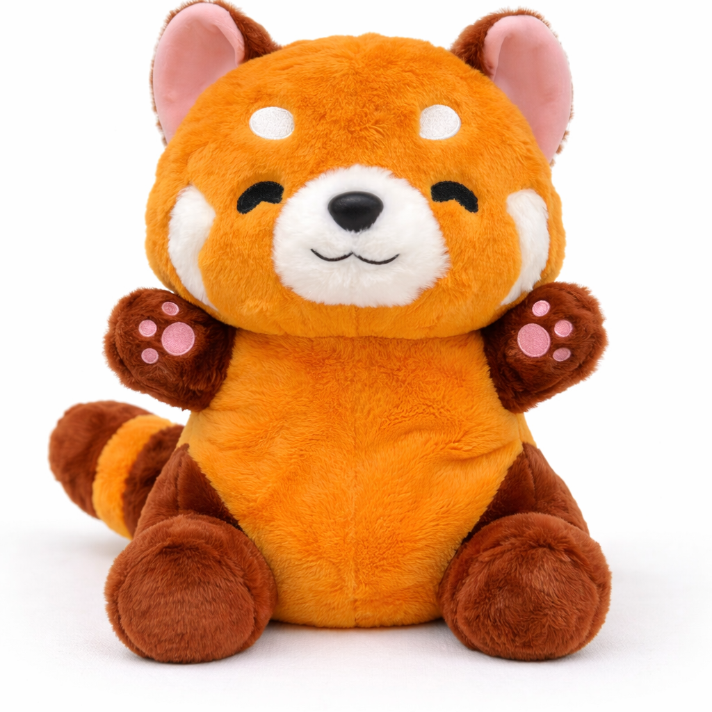 Peluche Panda Roux Qui Respire & Mélodie – Doudou Apaisant Sommeil